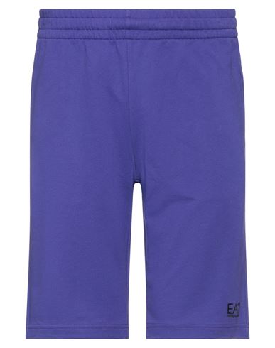 Ea7 Man Shorts & Bermuda Shorts Purple Size M Cotton