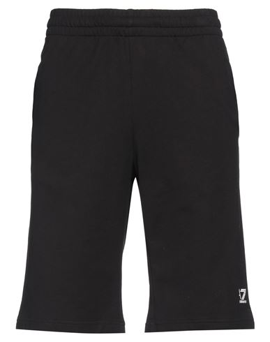 Ea7 Man Shorts & Bermuda Shorts Black Size Xl Cotton