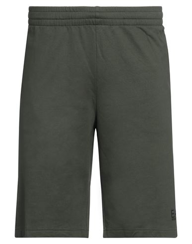 Ea7 Man Shorts & Bermuda Shorts Dark Green Size Xl Cotton In Green