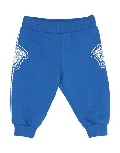 Versace Young Babies'  Newborn Boy Pants Bright Blue Size 3 Cotton, Elastane