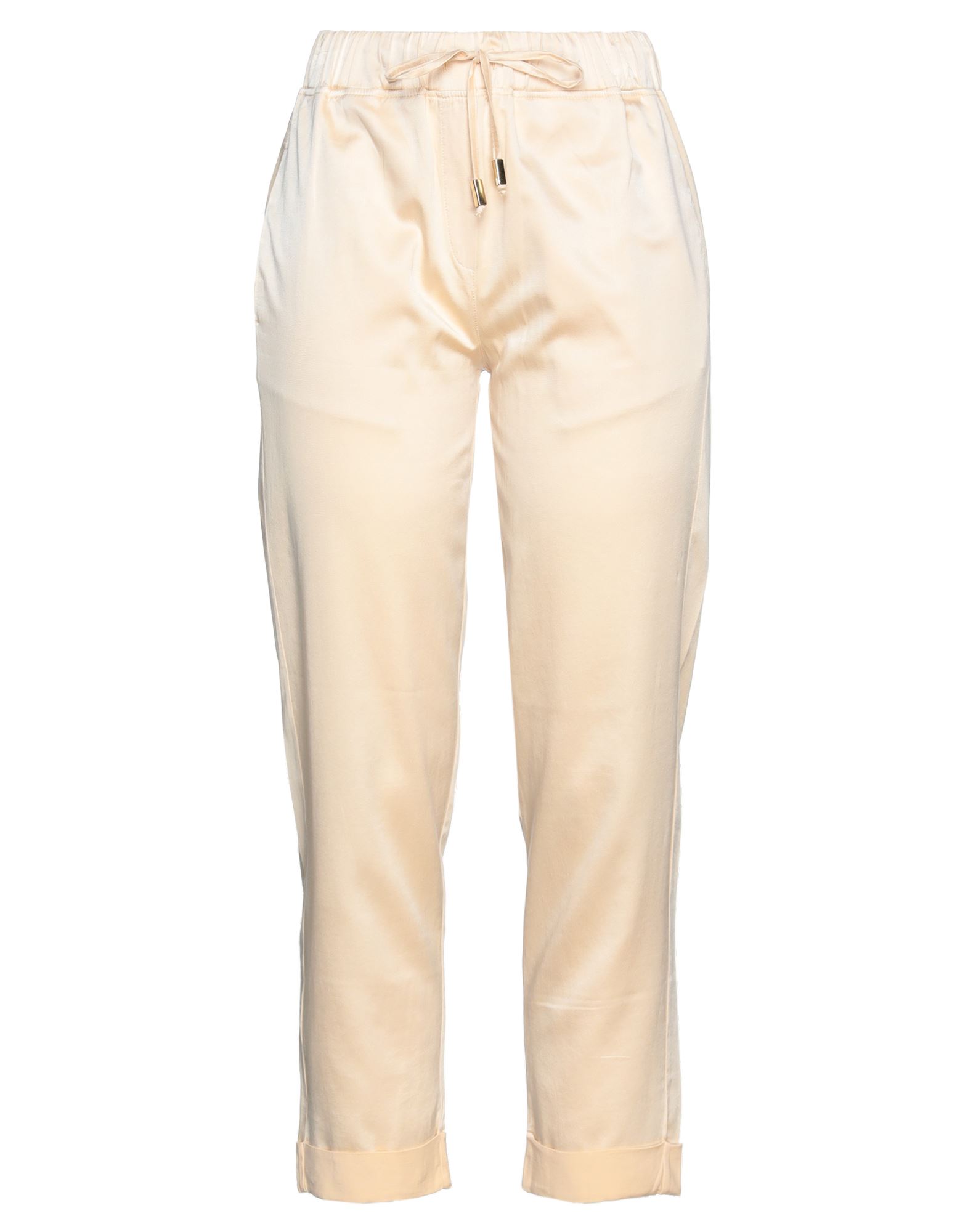 JIJIL JIJIL WOMAN PANTS BEIGE SIZE 8 COTTON, SILK, ELASTANE