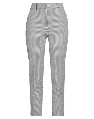 Peserico Woman Pants Lead Size 2 Cotton, Nylon, Elastane In Grey