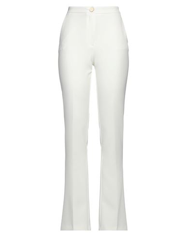 Anna Molinari Woman Pants Cream Size 6 Polyester, Elastane In White
