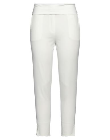 Manila Grace Woman Pants Off White Size 10 Polyester, Elastane, Cotton