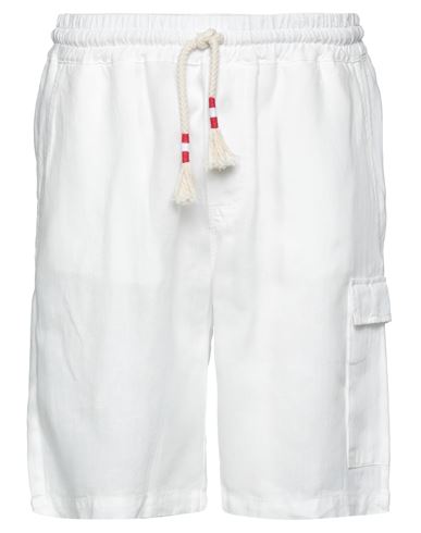 Shop Mc2 Saint Barth Man Shorts & Bermuda Shorts White Size L Linen