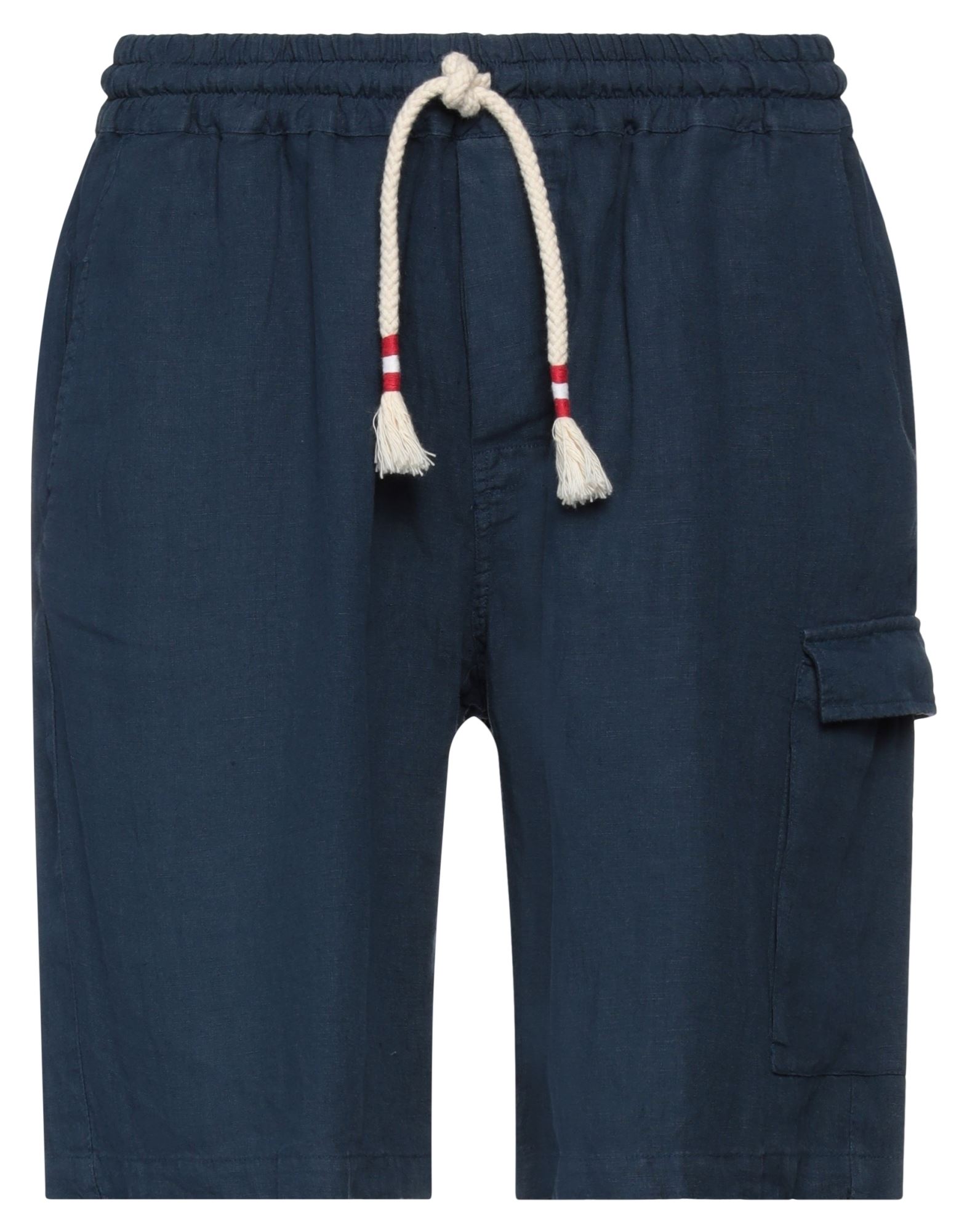 Mc2 Saint Barth Man Shorts & Bermuda Shorts Midnight Blue Size L Cotton