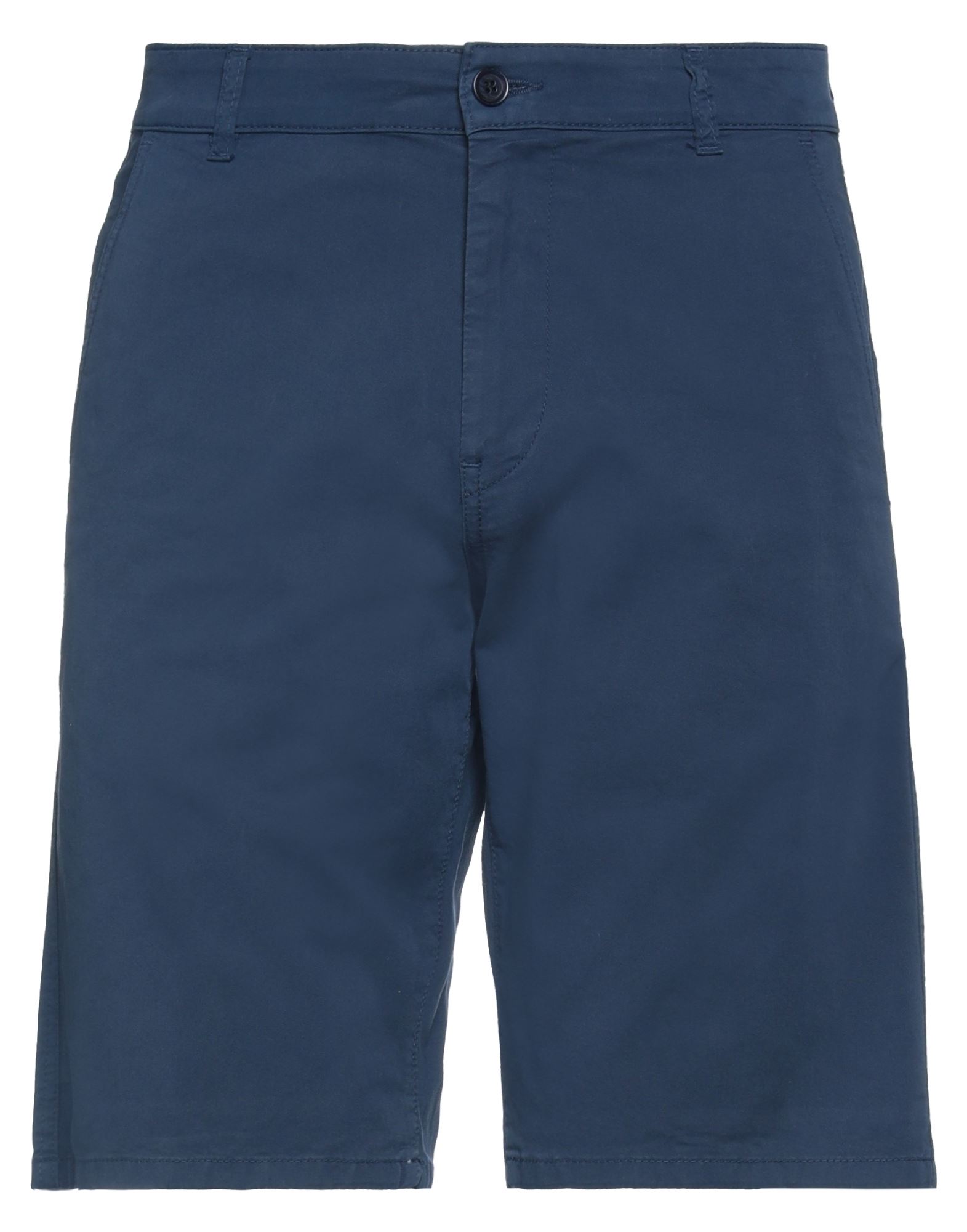 Aspesi Man Shorts & Bermuda Shorts Navy Blue Size 38 Cotton, Elastane