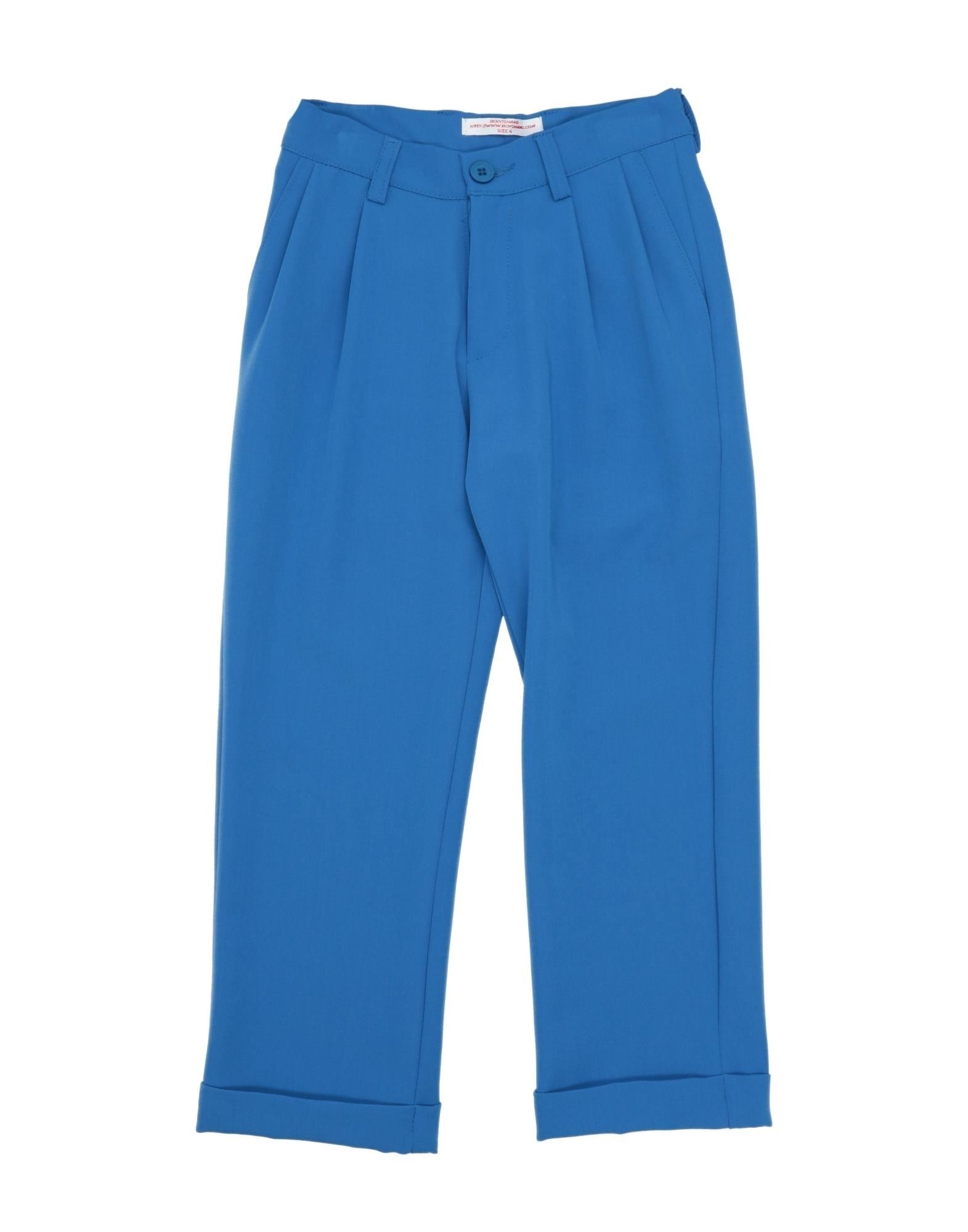 Boy Smans Kids' Bo(y) Smans Toddler Girl Pants Bright Blue Size 4 Polyester, Rayon, Elastane