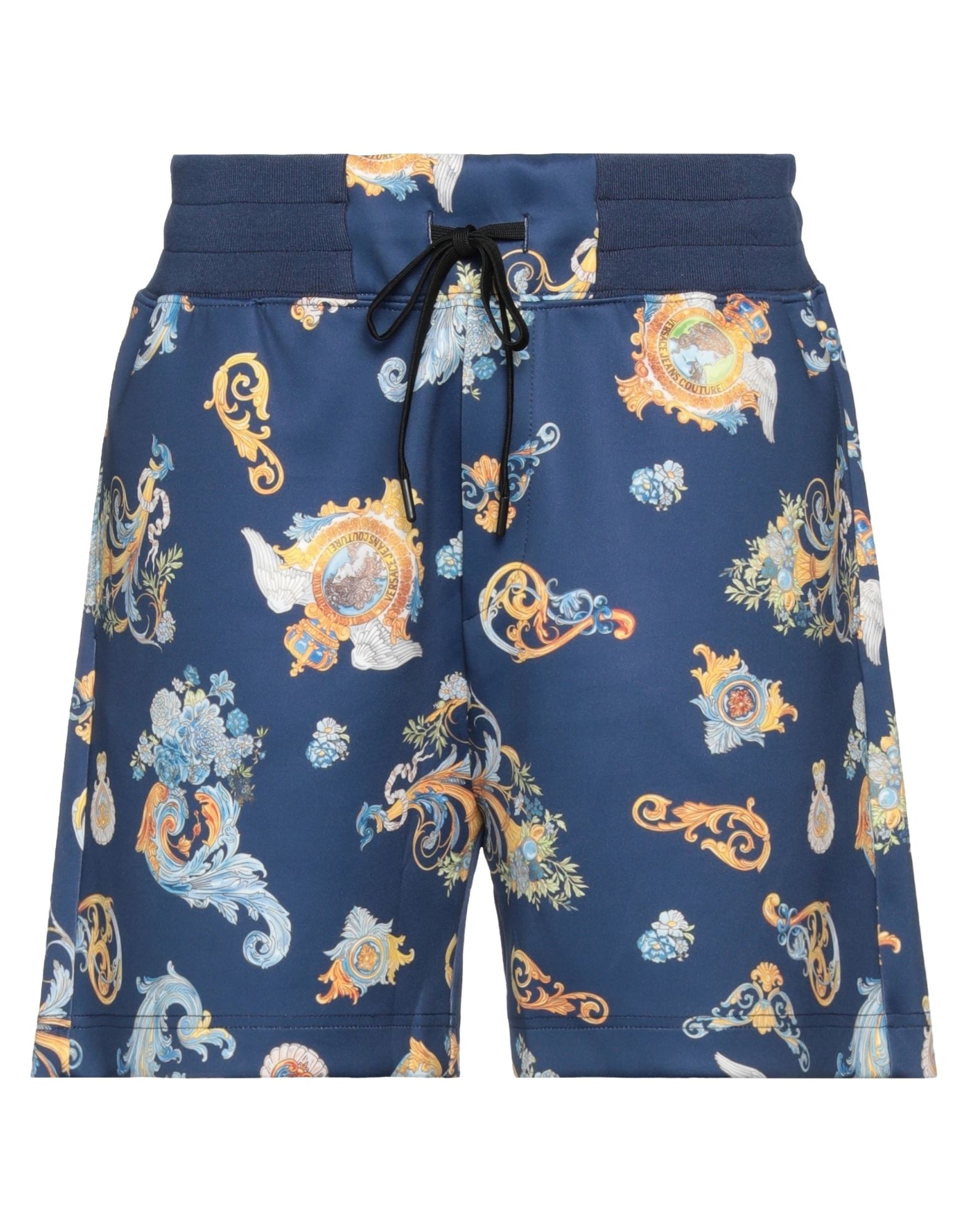 Versace Jeans Couture Man Shorts & Bermuda Shorts Navy Blue Size Xxl Polyester, Elastane