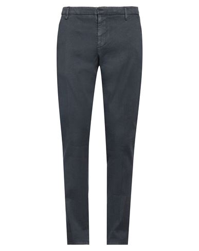 Dondup Man Pants Navy Size 38 Linen, Lyocell, Elastane In Navy