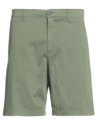 Department 5 Man Shorts & Bermuda Shorts Military Green Size 31 Cotton, Elastane