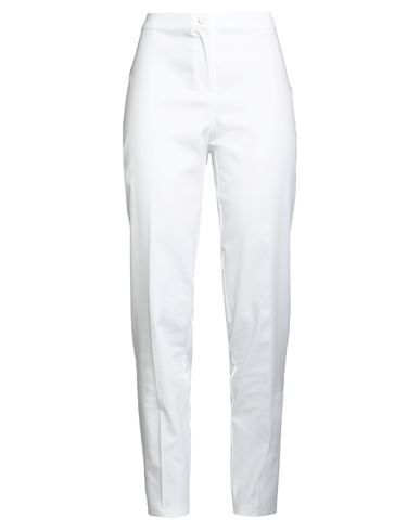 Diana Gallesi Woman Pants White Size 8 Cotton, Polyester, Elastane In White