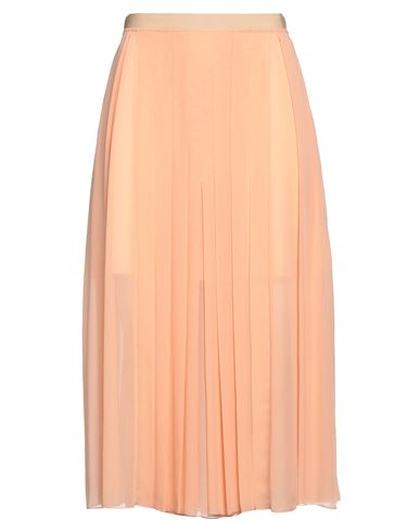 Chloé Woman Midi Skirt Salmon Pink Size 8 Acetate, Polyamide, Silk