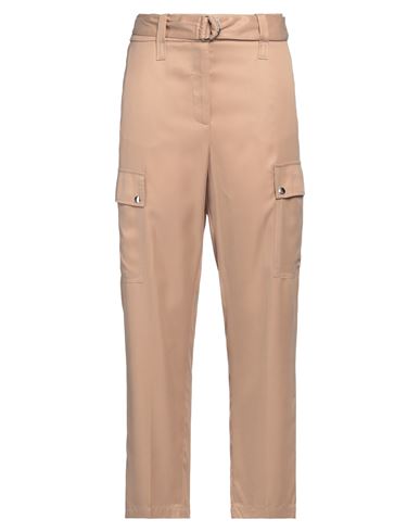 Peserico Woman Pants Camel Size 12 Viscose, Cupro In Beige