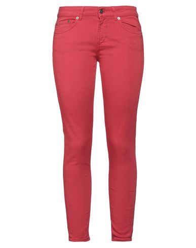 Dondup Woman Jeans Red Size 30 Cotton, Elastomultiester, Elastane In Red
