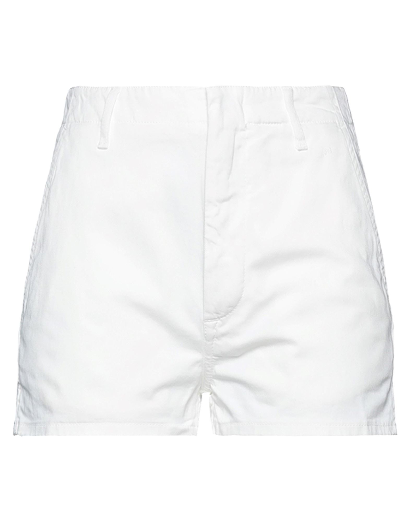 Dondup Woman Shorts & Bermuda Shorts White Size 28 Cotton, Elastane
