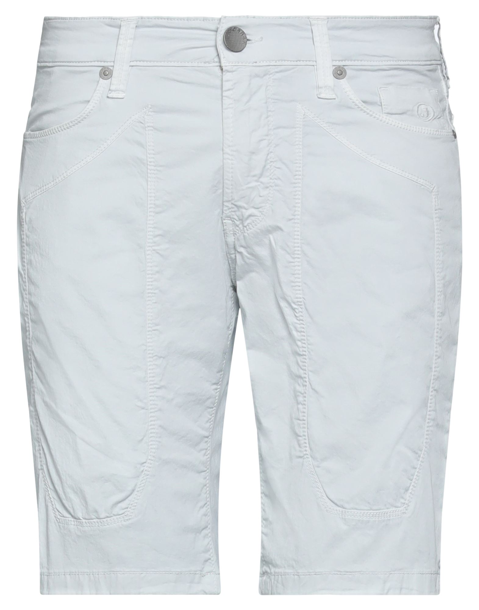 Jeckerson Man Shorts & Bermuda Shorts Light Grey Size 28 Cotton, Elastane