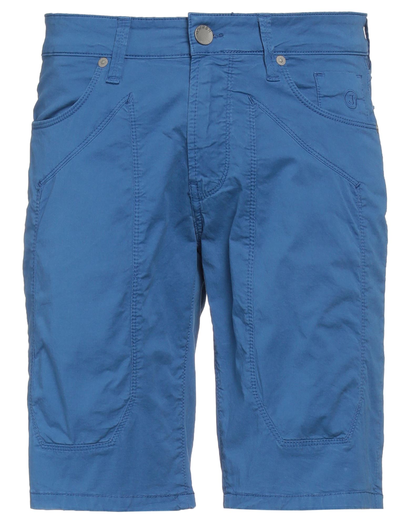Shop Jeckerson Man Shorts & Bermuda Shorts Blue Size 29 Cotton, Elastane