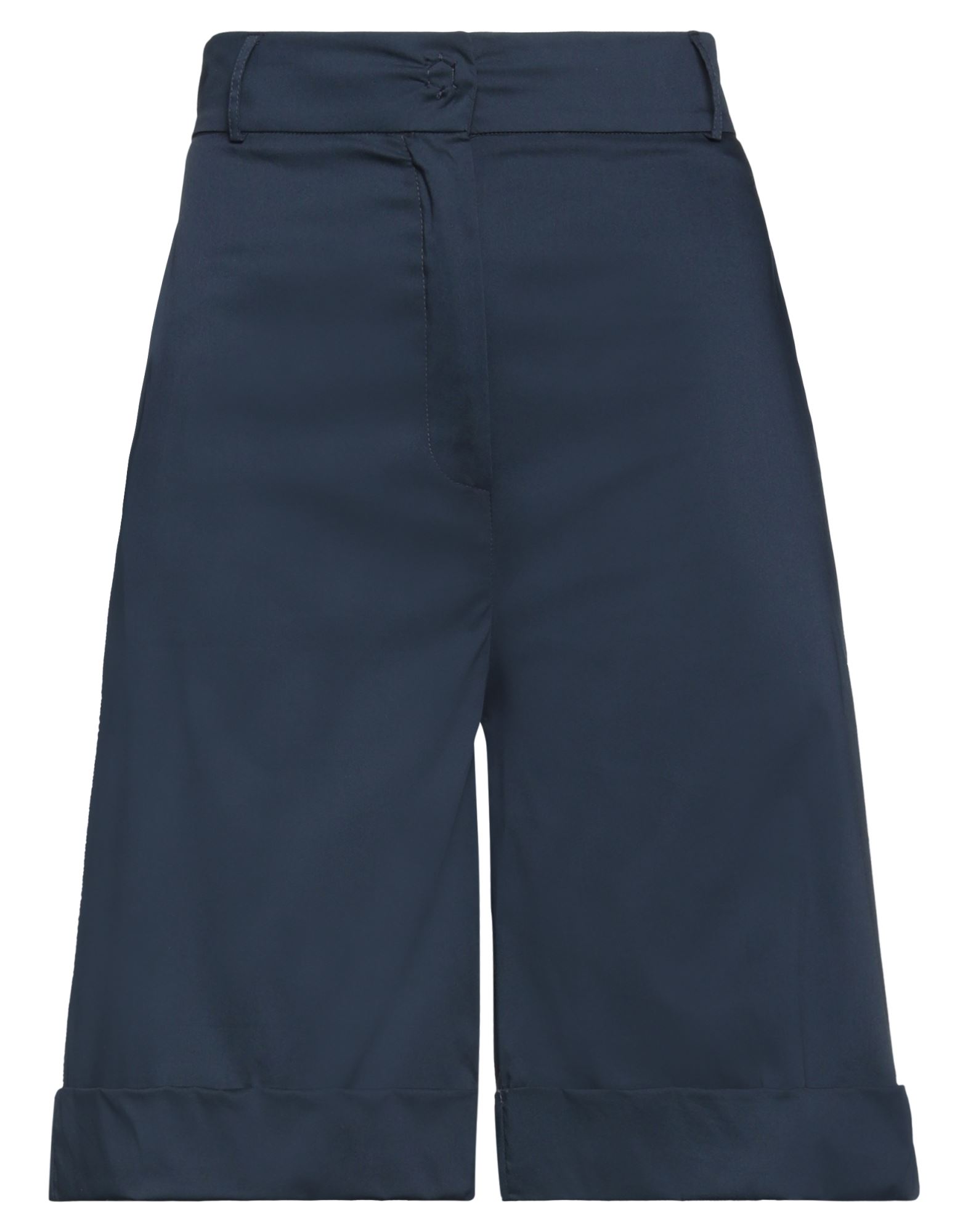 D-exterior D. Exterior Woman Shorts & Bermuda Shorts Midnight Blue Size 8 Cotton, Polyamide, Elastane