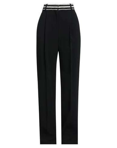 Shop Ermanno Scervino Woman Pants Black Size 8 Viscose, Acetate, Elastane, Cotton, Polyester