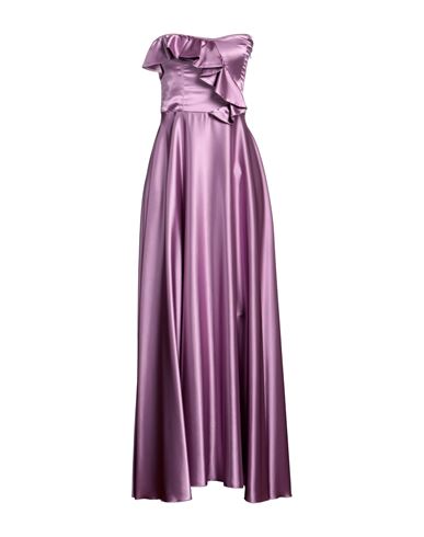 Kontatto Woman Maxi Dress Mauve Size Xs Cotton, Elastane In Purple