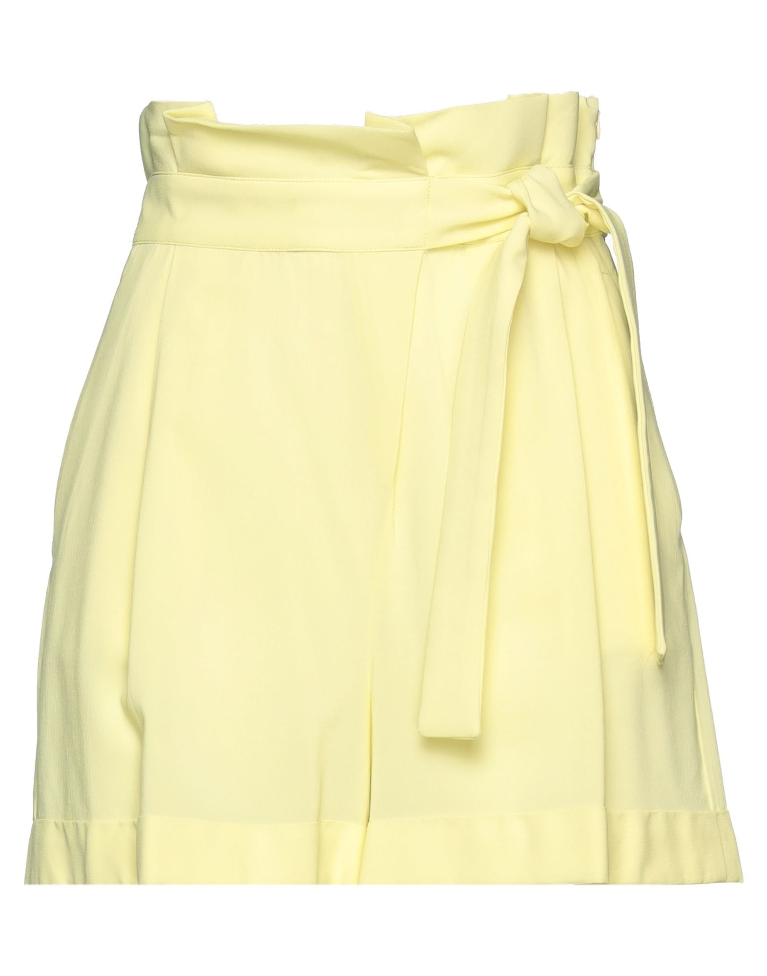 Lorena Antoniazzi Woman Shorts & Bermuda Shorts Light Yellow Size 8 Viscose, Elastane