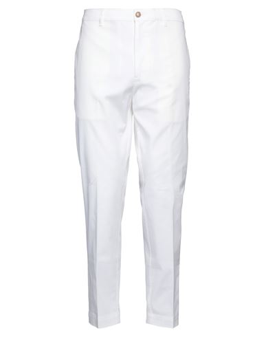 Shop Mauro Grifoni Grifoni Man Pants Ivory Size 36 Cotton, Elastane In White