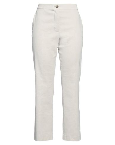 Pinko Woman Pants Ivory Size 8 Linen, Viscose, Elastane In White