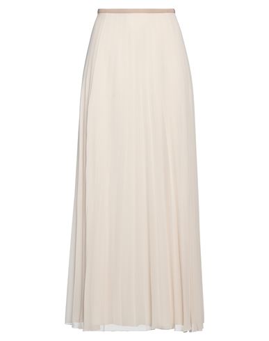 Peserico Woman Maxi Skirt Beige Size 14 Polyester In Beige