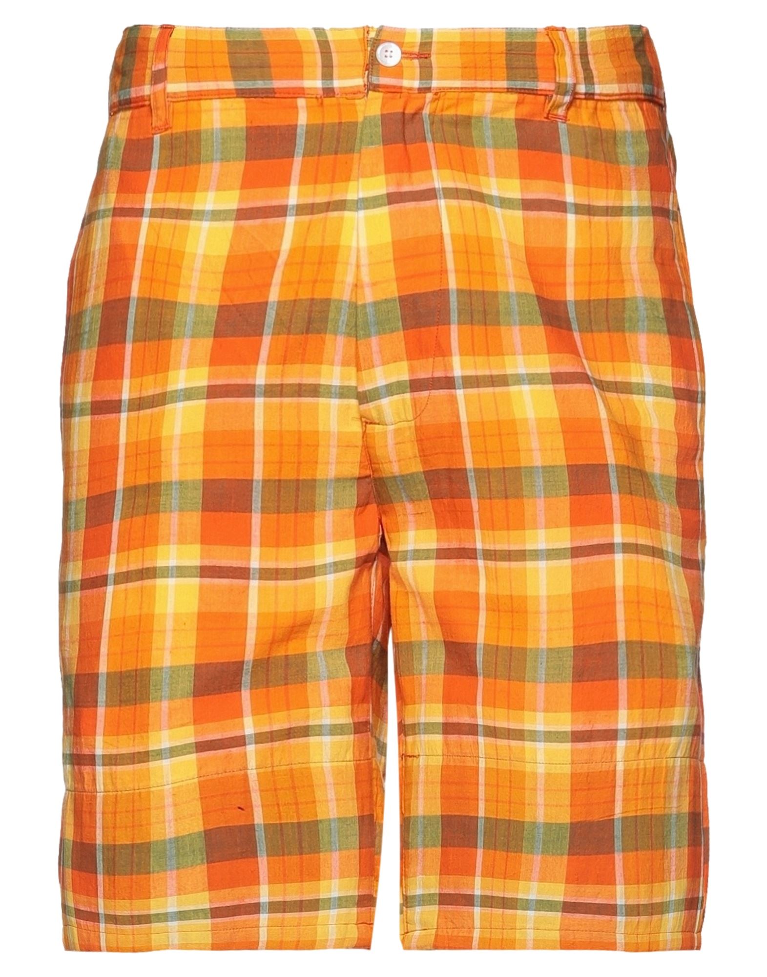 Original Madras Trading Company Man Shorts & Bermuda Shorts Ocher Size M Cotton In Yellow