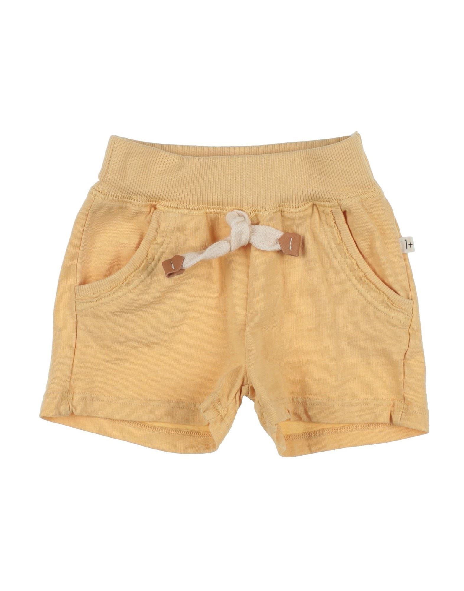 1+ In The Family Kids' 1 + In The Family Toddler Girl Shorts & Bermuda Shorts Ocher Size 3 Cotton, Elastane In Yellow
