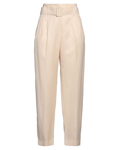 TWENTY EASY BY KAOS TWENTY EASY BY KAOS WOMAN PANTS CREAM SIZE 8 VISCOSE, LINEN 