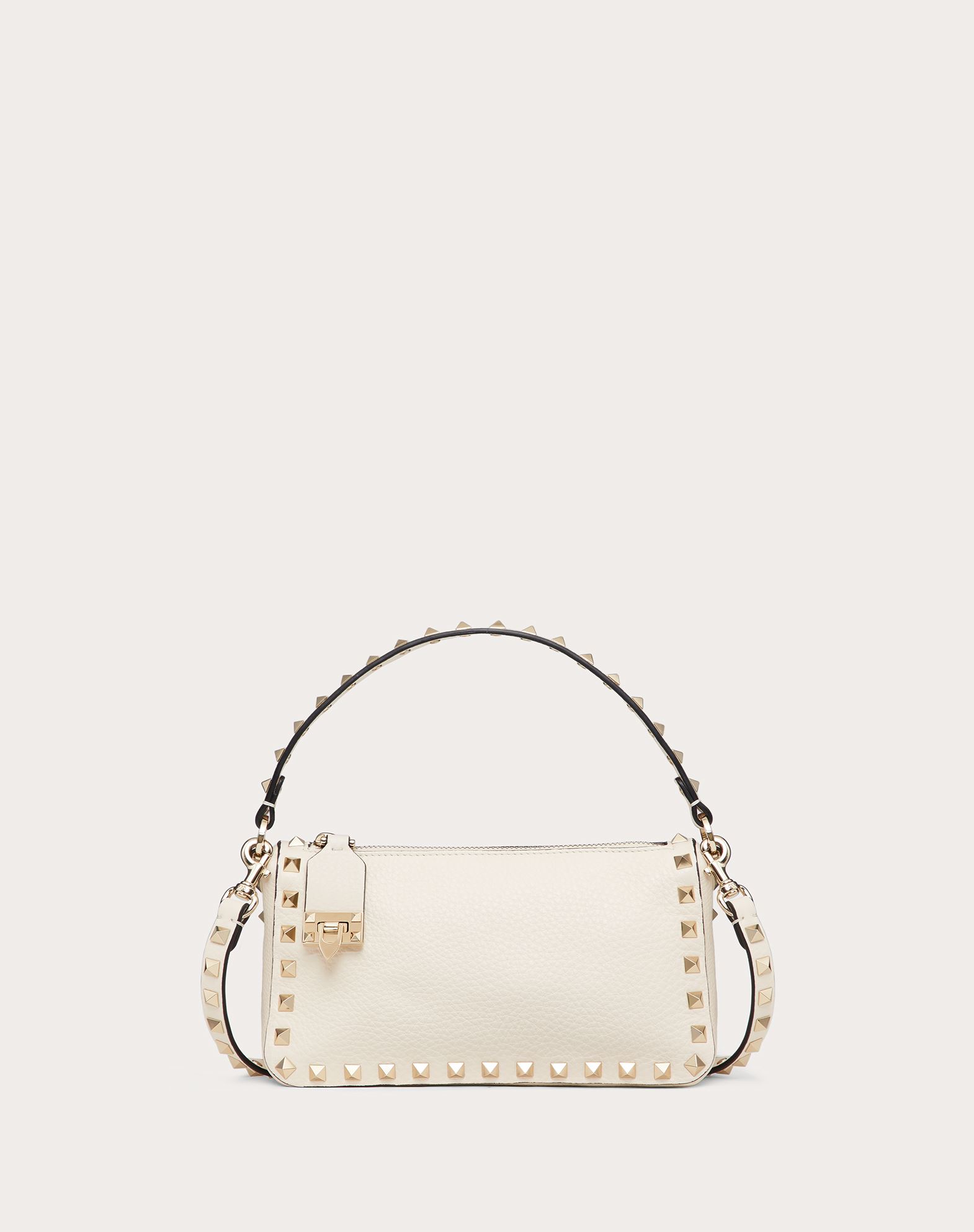 rockstud grainy calfskin crossbody bag