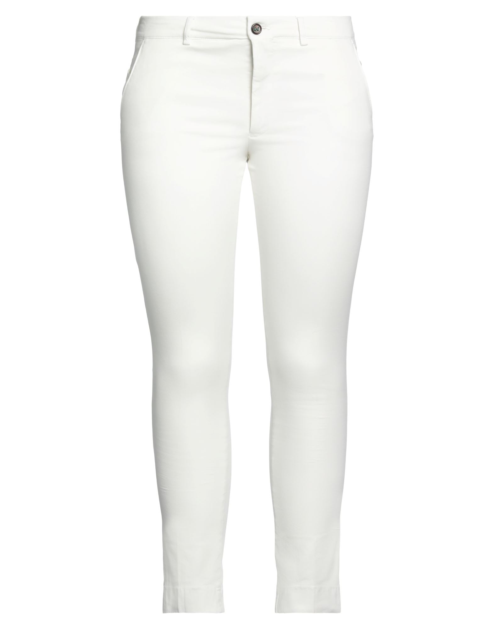 Berwich Woman Pants White Size 8 Cotton, Lyocell, Elastane