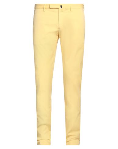 Shop Incotex Man Pants Yellow Size 36 Cotton, Elastane