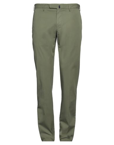 Shop Incotex Man Pants Military Green Size 34 Cotton, Elastane