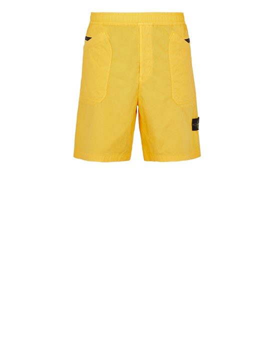  STONE ISLAND L0403 STRETCH COTTON TELA 'PARACADUTE'_GARMENT DYED Bermuda shorts Man Yellow
