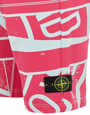 Pink stone island on sale shorts