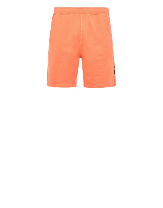  STONE ISLAND 654Q1 HEAVY COTTON JERSEY_GARMENT DYED 82/22 Fleece Bermuda Shorts Man Orange
