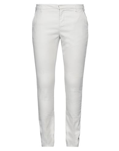 Dondup Man Pants Off White Size 35 Cotton, Lyocell, Elastane In Grey