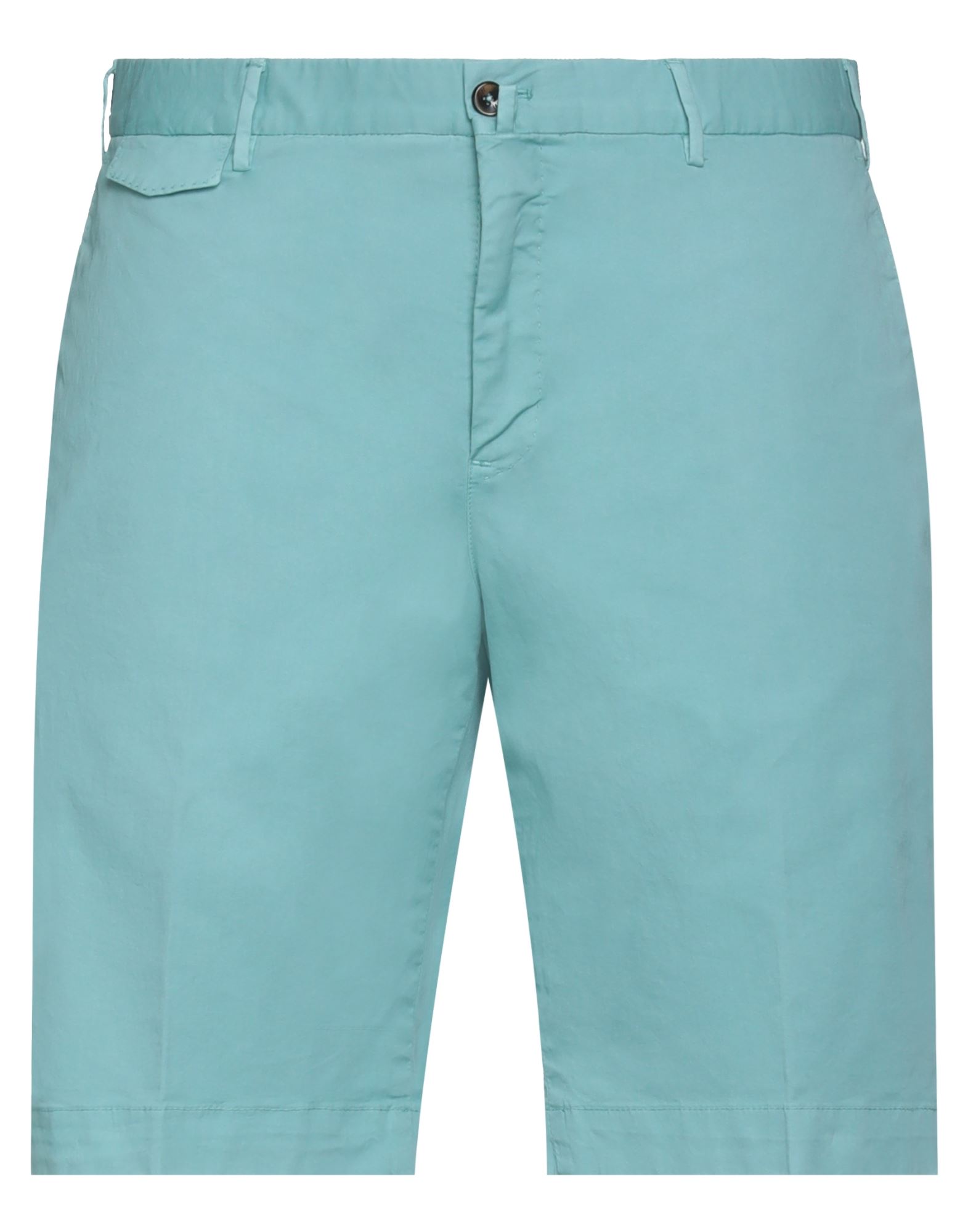 Pt Torino Man Shorts & Bermuda Shorts Turquoise Size 32 Cotton, Elastane In Blue