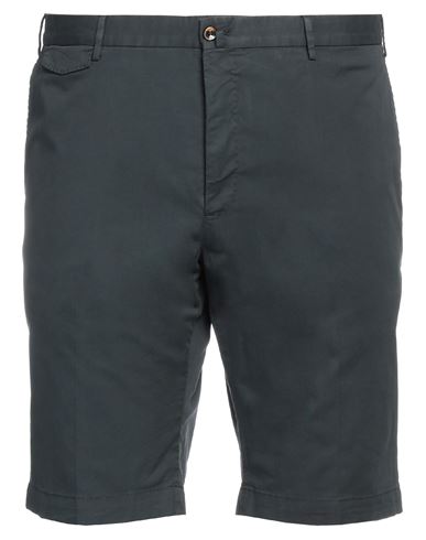 Pt Torino Man Shorts & Bermuda Shorts Steel Grey Size 44 Cotton, Elastane
