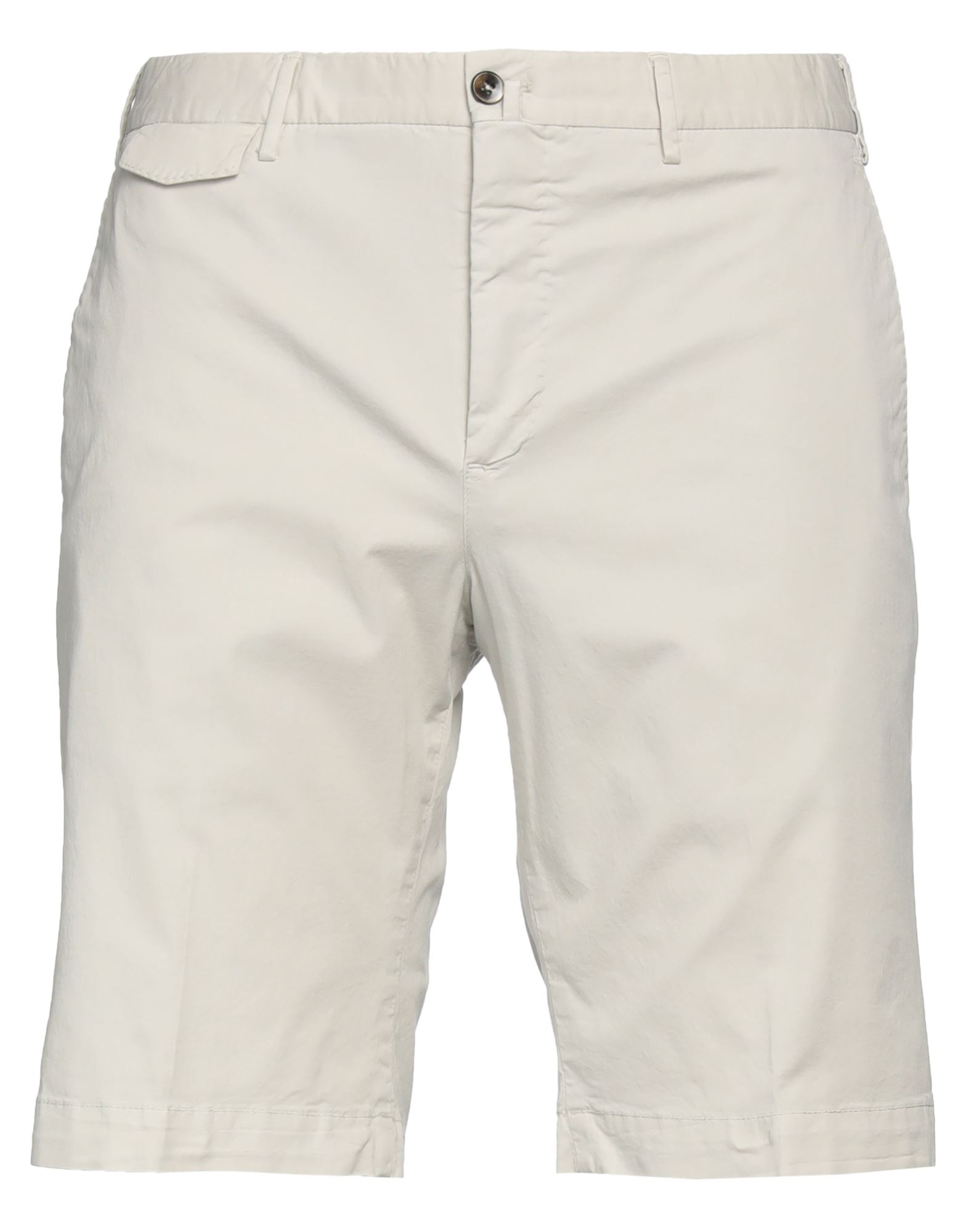 Pt Torino Man Shorts & Bermuda Shorts Light Grey Size 40 Cotton, Elastane