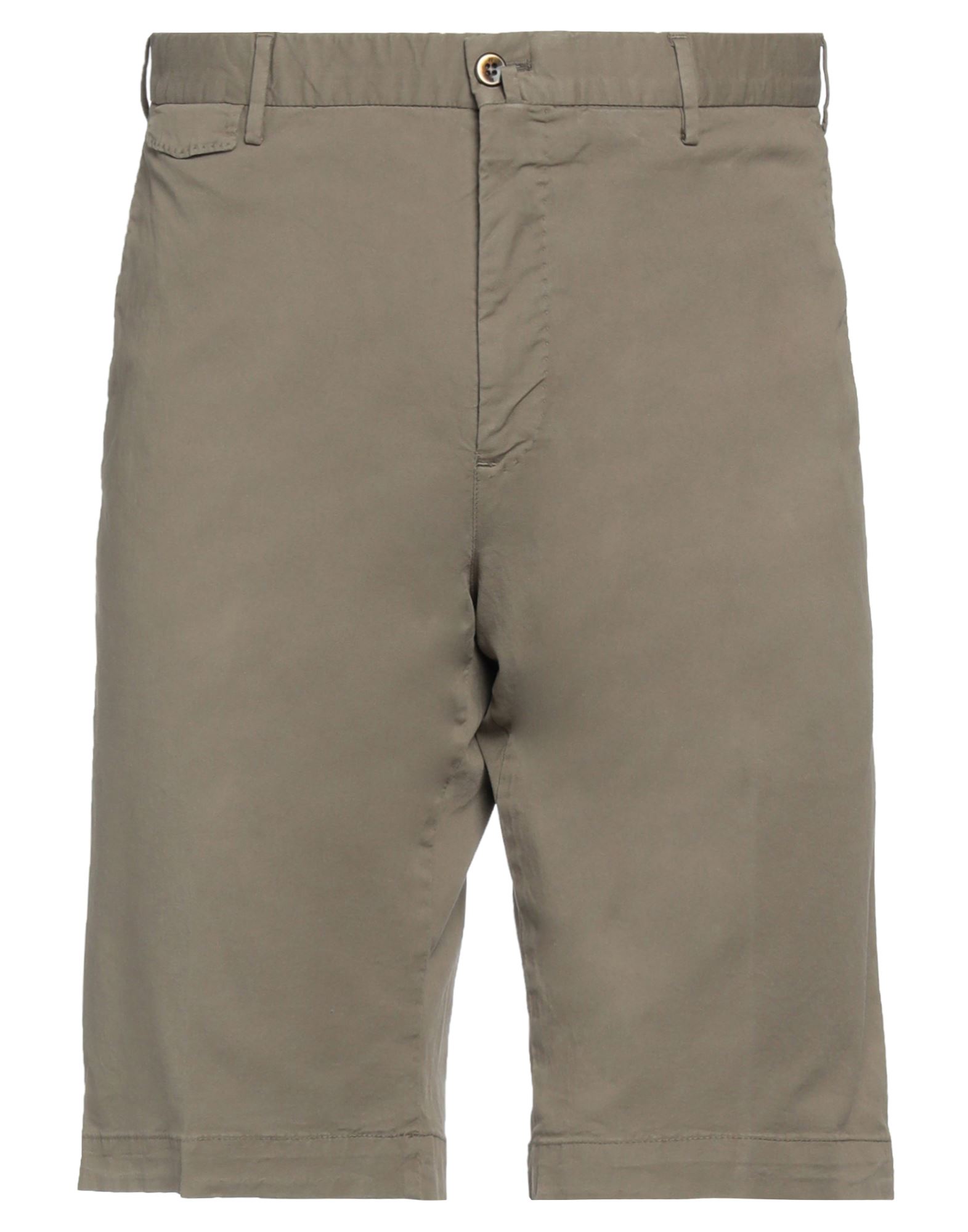 Pt Torino Man Shorts & Bermuda Shorts Dove Grey Size 40 Cotton, Elastane