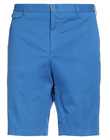 Pt Torino Man Shorts & Bermuda Shorts Light Blue Size 42 Cotton, Elastane