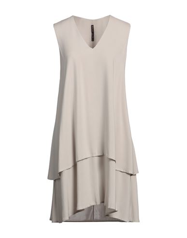 Manila Grace Woman Midi Dress Light Grey Size 4 Viscose