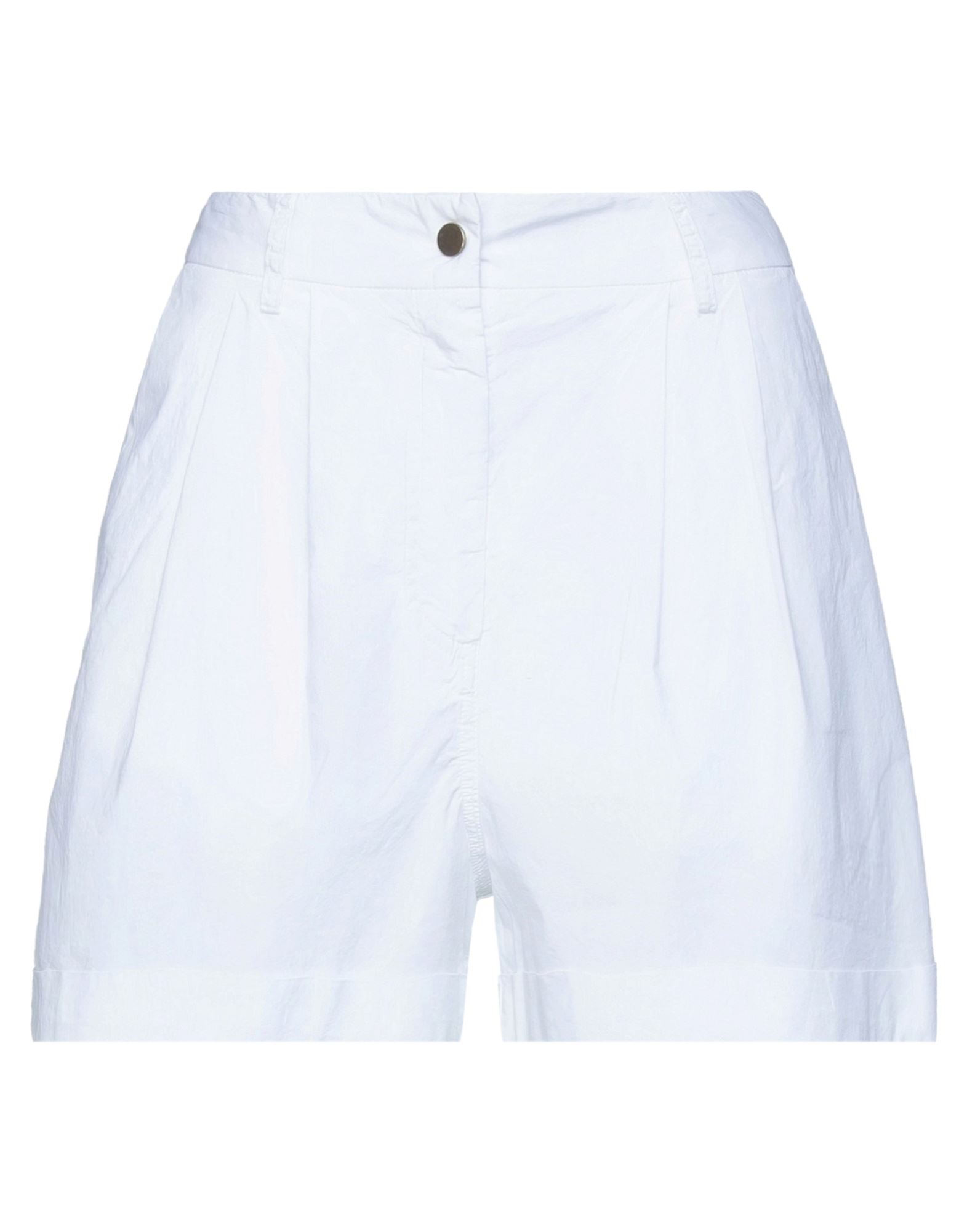 Merci .., Woman Shorts & Bermuda Shorts Ivory Size 26 Cotton In White