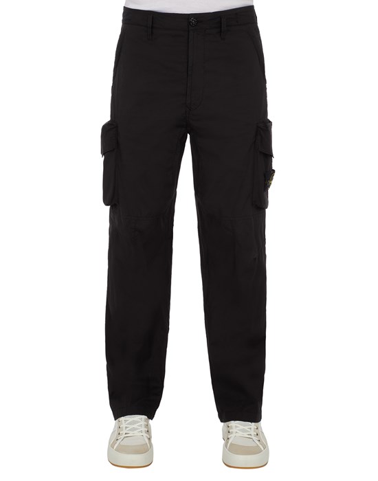 TROUSERS Herr 32003 STRETCH COTTON TELA 'PARACADUTE'_GARMENT DYED Front STONE ISLAND