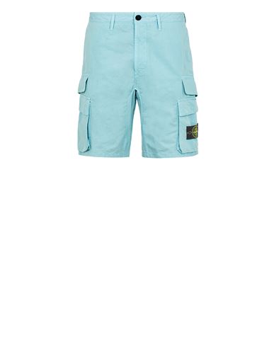 sky blue stone island shorts