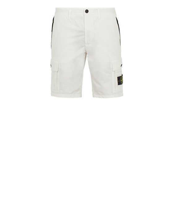 Bermuda shorts Man L11WA BRUSHED COTTON CANVAS_GARMENT DYED 'OLD' EFFECT Front STONE ISLAND